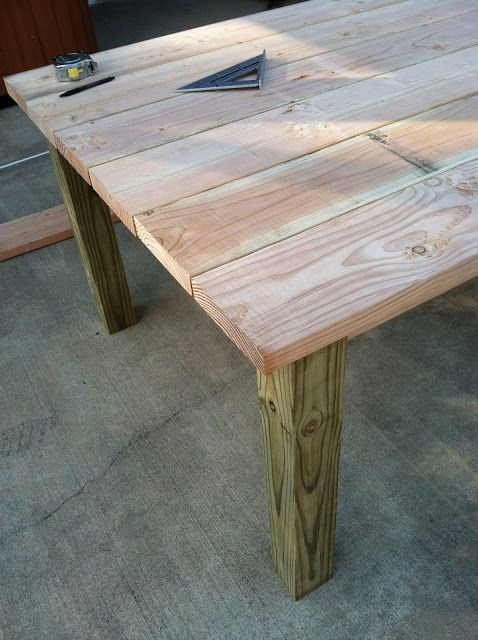 Outdoor Wood Table DIY
 Build Own Outdoor Wood Farm Table home decor