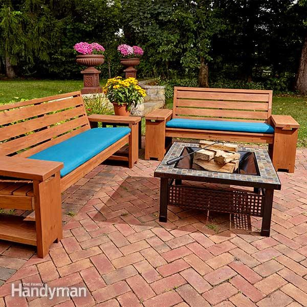Outdoor Wood Table DIY
 Perfect Patio bo Wooden Bench Plans With Built in End