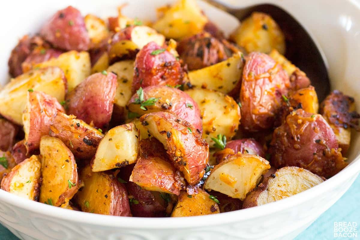 Oven Roasted Red Potatoes
 Garlic Parmesan Roasted Red Potatoes with Video • Bread