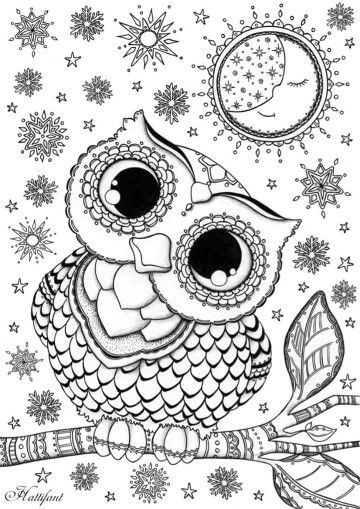 Owl Coloring Book For Adults
 Pin on Coloring Pages for grown ups