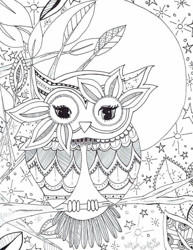 Owl Coloring Book For Adults
 Owl coloring page …