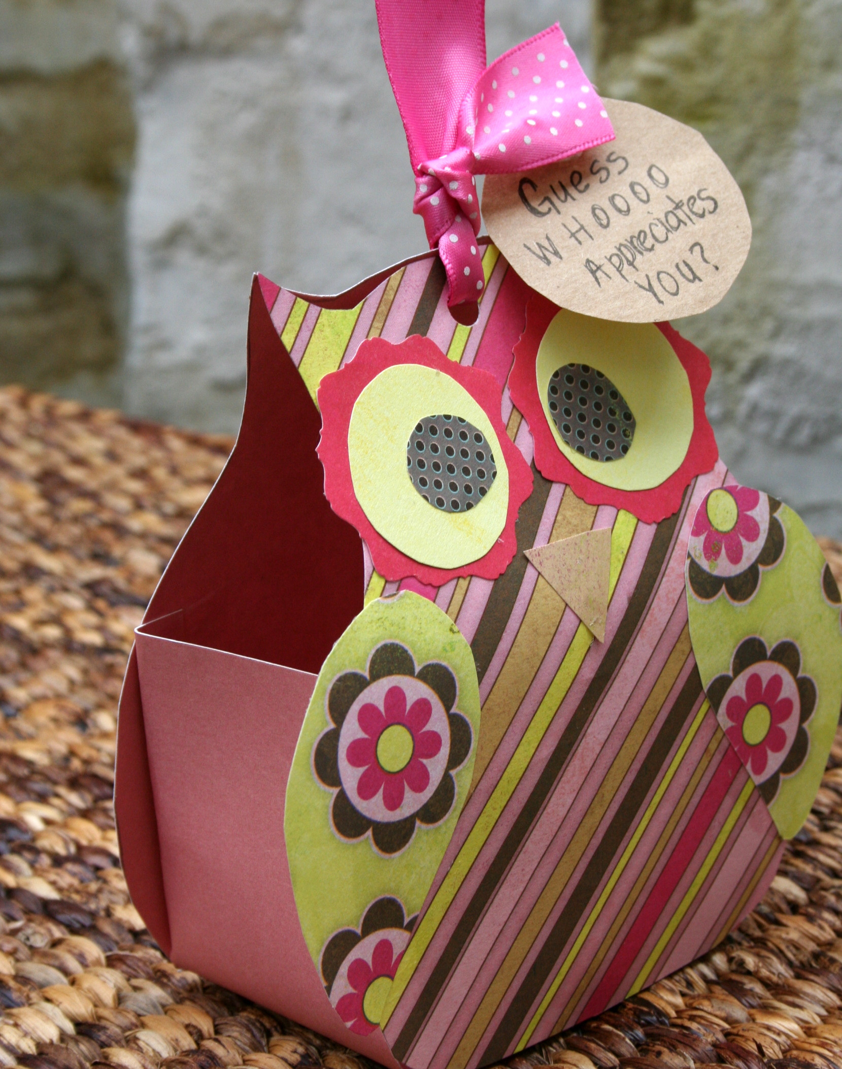 Owl Gifts For Kids
 Paper Owl Teacher Gift Inspired by Family