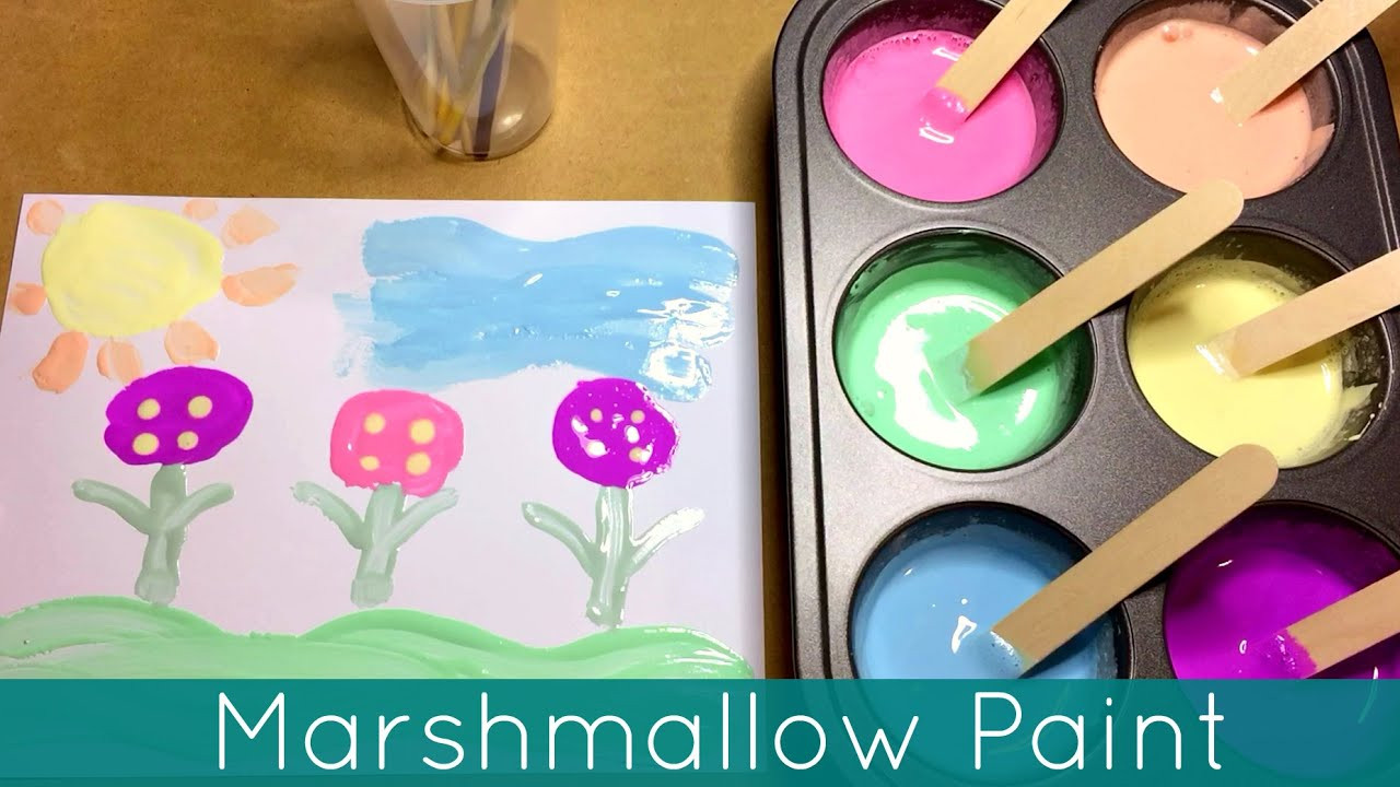 Paint Ideas For Preschoolers
 Marshmallow Paint Art Center Activity For Preschool and