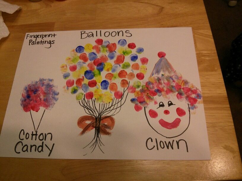 Paint Ideas For Preschoolers
 Fingerprint painting circus theme preschool eas I