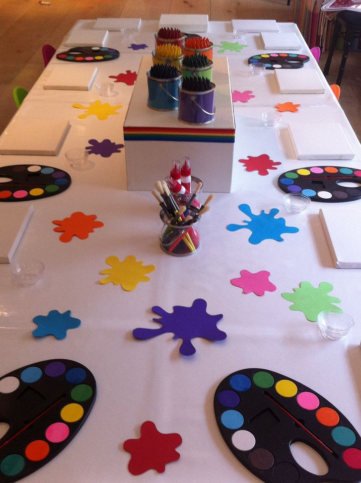 Paint Party For Kids
 Art Table Display