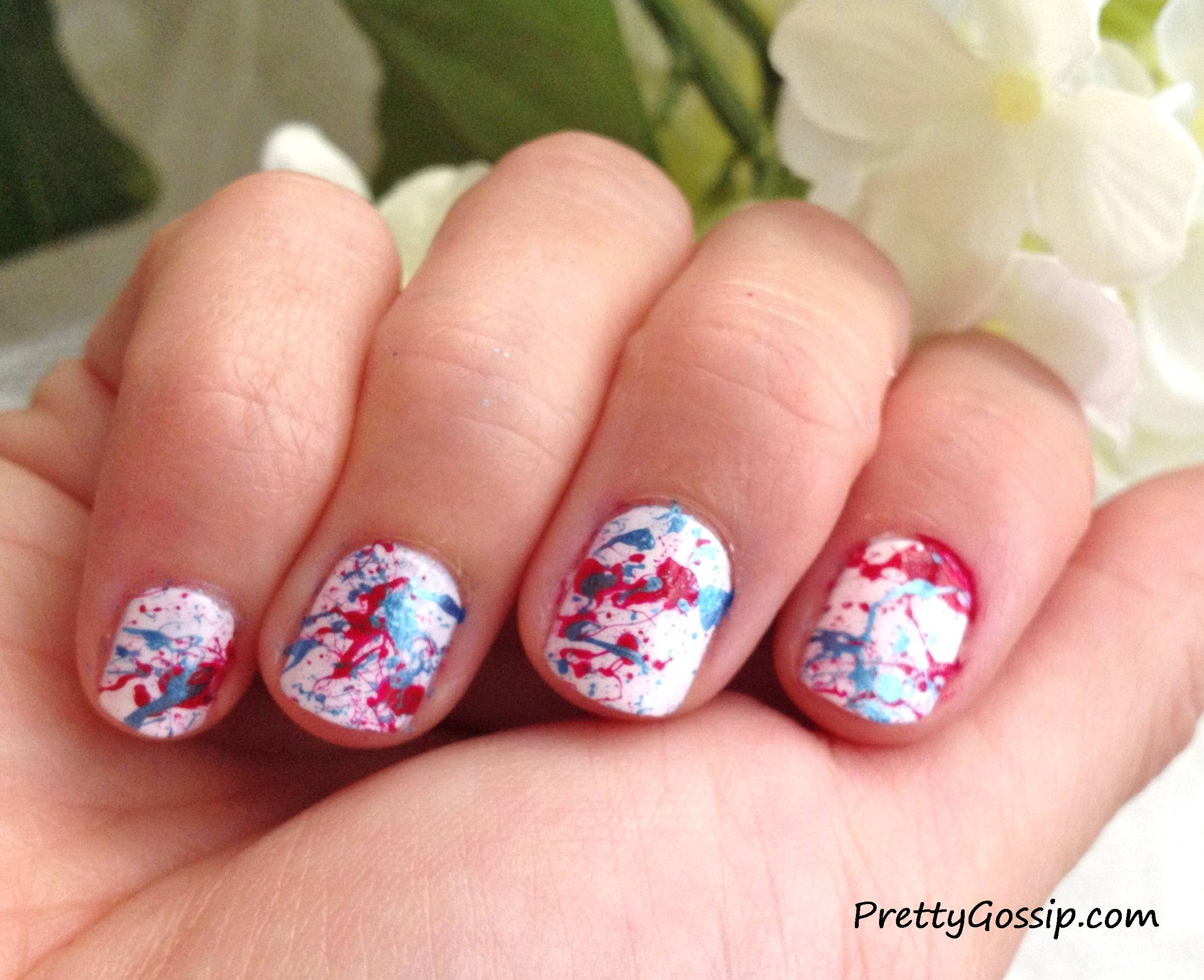 Painted Nail Ideas
 How To Splatter Paint Nails Pretty Gossip