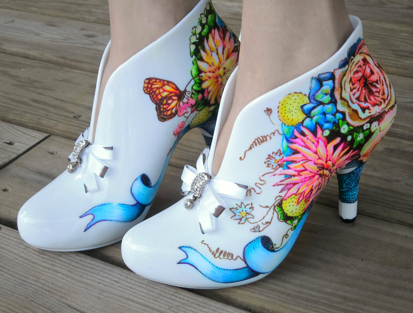 Painted Wedding Shoes
 Behind The Painted Shoes by Love Miranda Marie Love