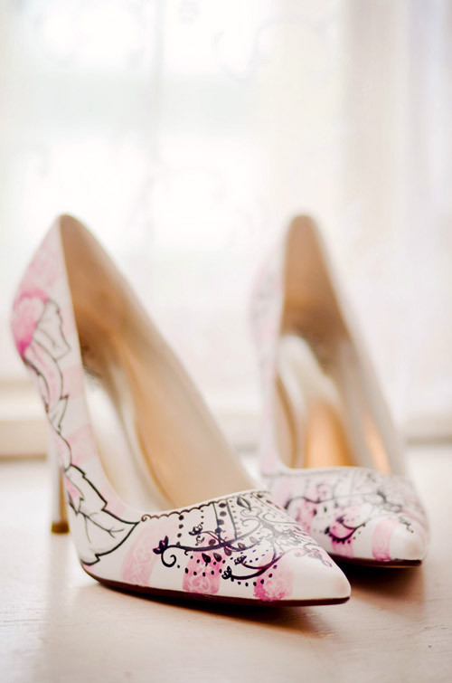 Painted Wedding Shoes
 Hand Painted Wedding Shoes by Figgie Shoes