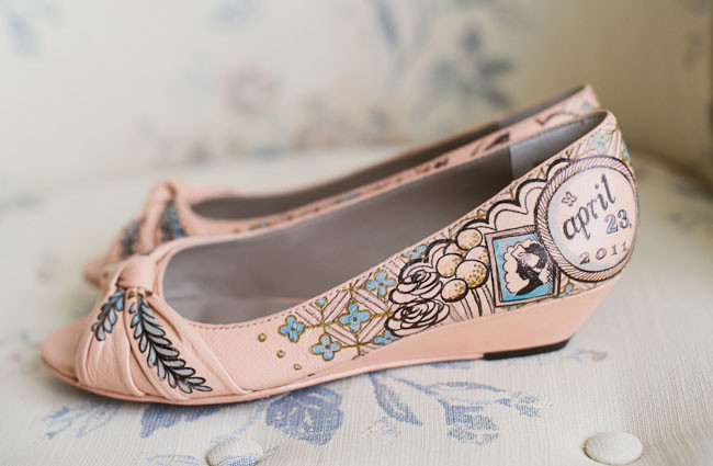 Painted Wedding Shoes
 Hand Painted Wedding Shoes