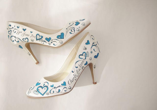 Painted Wedding Shoes
 Hand Painted Wedding Shoes for Brides that Demand