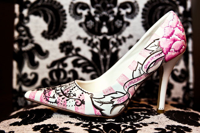 Painted Wedding Shoes
 Hand Painted Wedding Shoes