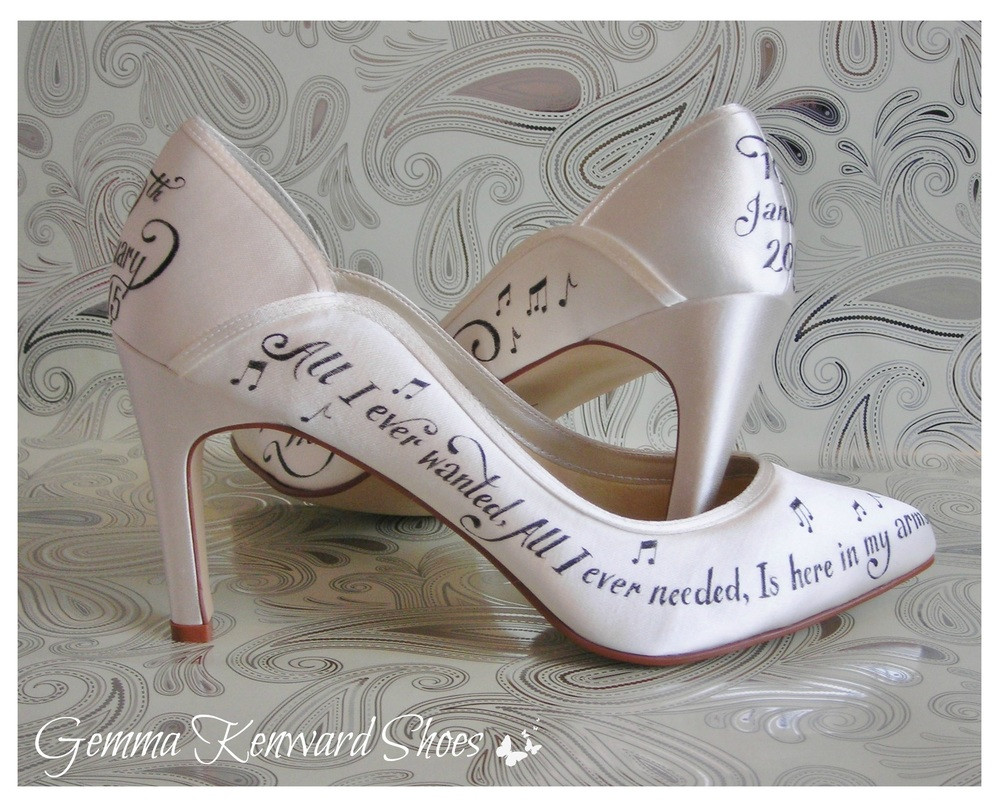 Painted Wedding Shoes
 Lyrical Hand Painted Wedding Shoes
