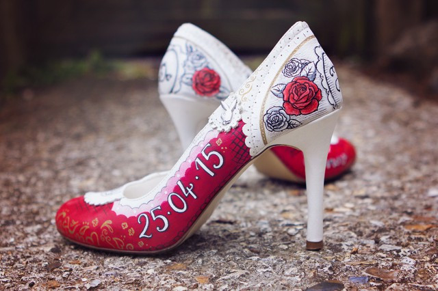 Painted Wedding Shoes
 Win a Pair of Custom Designed Hand Painted Wedding Shoes