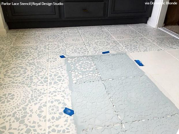 Painting Bathroom Floor Tiles
 Tips for Painting Bathroom Tile with Floor Stencils