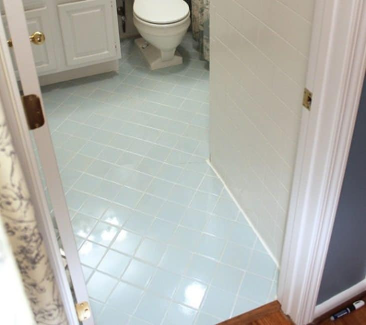 Painting Bathroom Floor Tiles
 Small Bathroom With Floor Painted Tiles Steps To