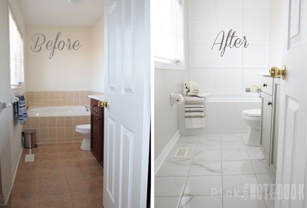 Painting Bathroom Tile Floor
 How to Transform an Ugly Bathroom with DIY Tile Painting