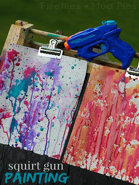 Painting Games For Adults
 Squirt Gun Painting – Lesson Plans