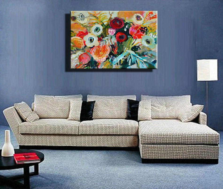 Painting Living Room
 Famous artist acrylic paint living room abstract modern