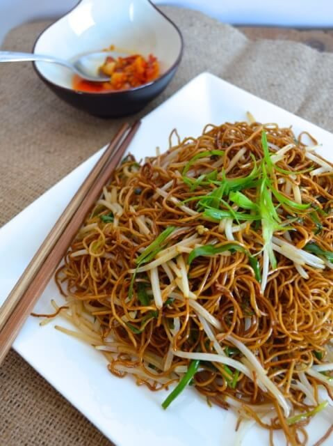 Pan Fried Noodles Chinese
 Cantonese soy sauce pan fried noodles Recipe