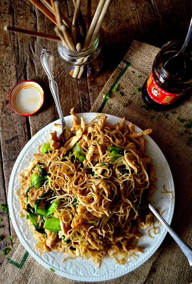 Pan Fried Noodles Chinese
 Chicken Pan Fried Noodles Gai See Chow Mein The Woks