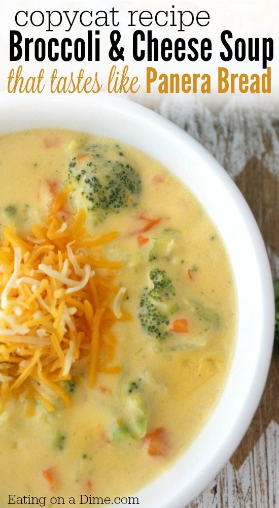 Panera Broccoli Cheddar Soup Ingredients
 CopyCat Panera recipe Broccoli and Cheese Soup Eating on