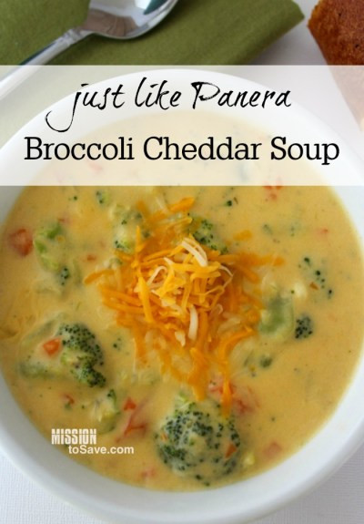 Panera Broccoli Cheddar Soup Ingredients
 Just Like Panera Broccoli Cheddar Soup Recipe Mission