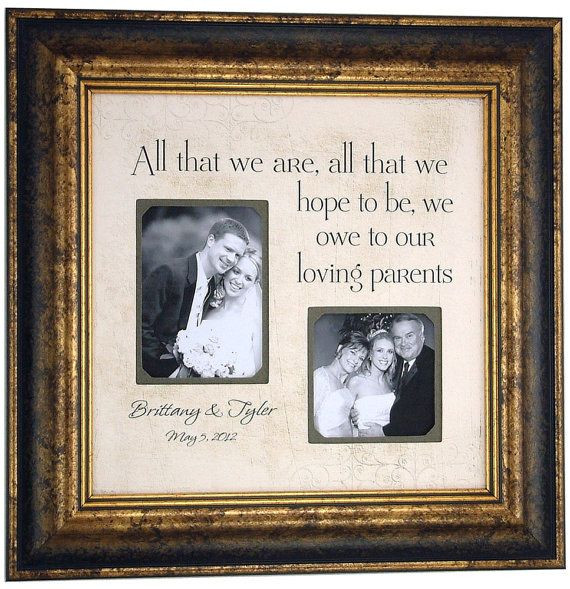 Parent Gift Ideas For Wedding
 Parents Thank You Gift Personalized Picture Frame