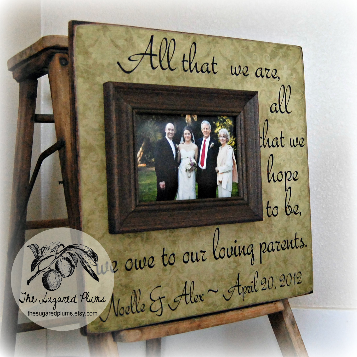 Parent Wedding Gift Ideas
 Parents Thank You Gifts Wedding Personalized Picture Frame
