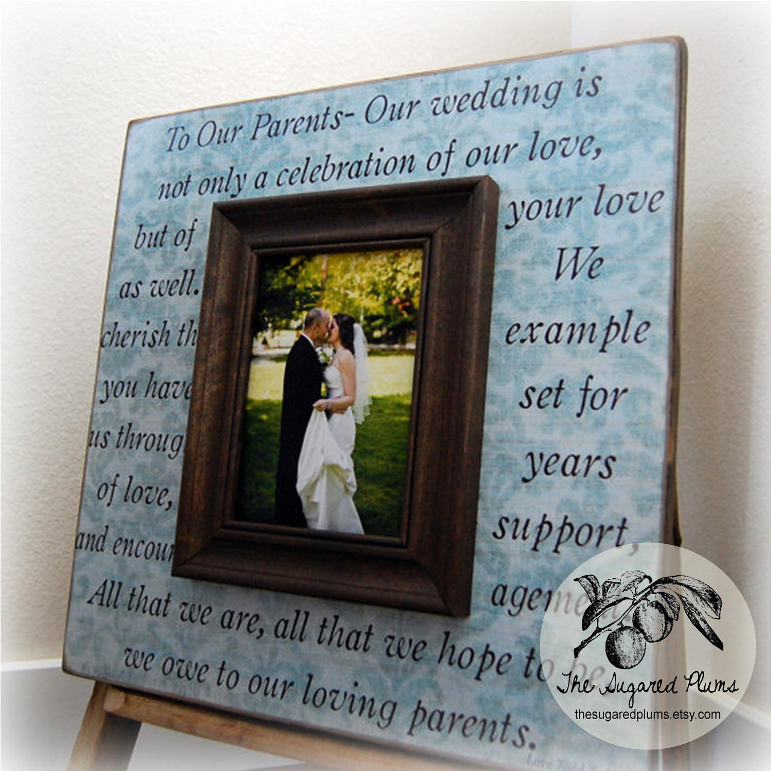 Parent Wedding Gift Ideas
 Parents Gift Personalized Picture Frame Wedding Gift Custom
