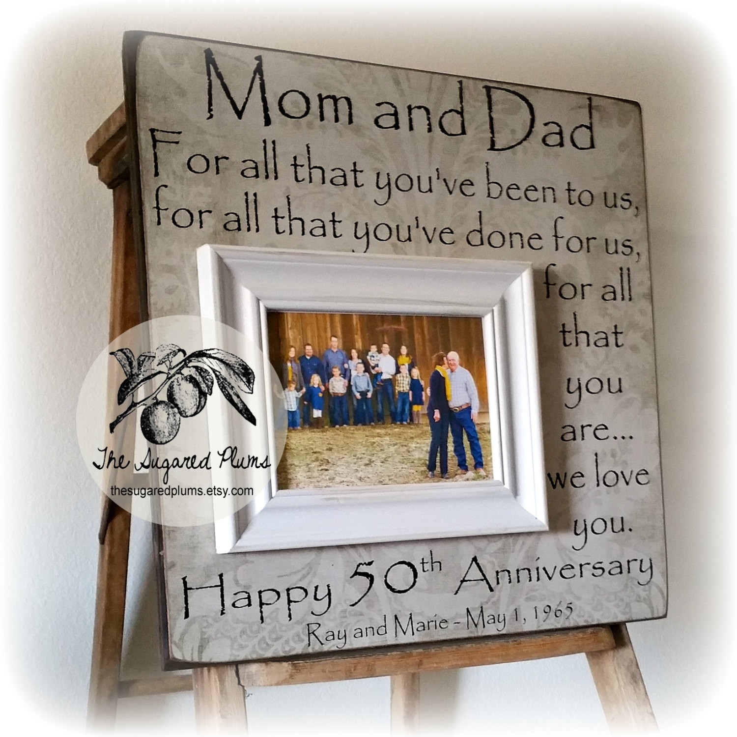 Parent Wedding Gift Ideas
 50th Anniversary Gifts Parents Anniversary Gift by