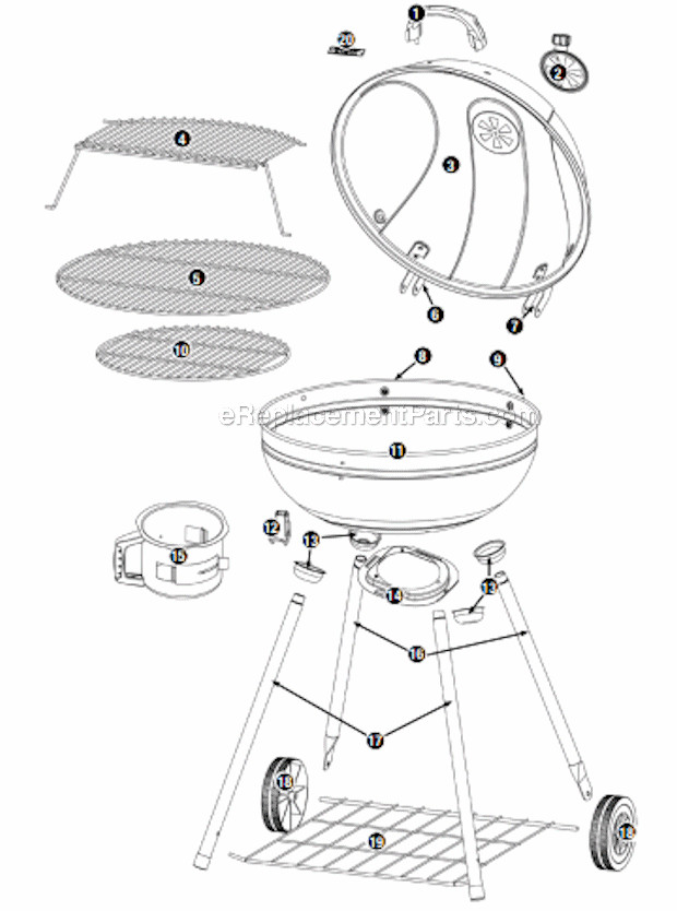 Parts For Backyard Grill
 Uniflame CBC2206 C Parts List and Diagram