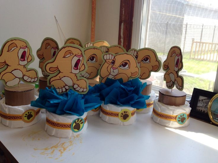 Party City Baby Shower Themes For A Boy
 Baby simba Centerpieces the lion king by delabhe baby