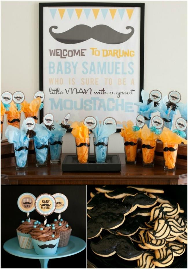 Party City Baby Shower Themes For A Boy
 Boy Baby Shower Ideas Mustache Theme Spaceships and