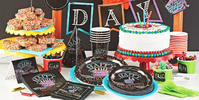 Party City Birthday Supplies
 Chalkboard Birthday Party Supplies Chalk Art Party