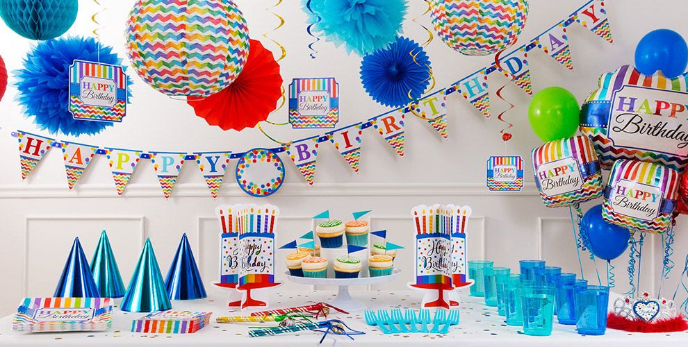 Party City Birthday Supplies
 Bright Dot & Chevron Birthday Party Supplies Chevron