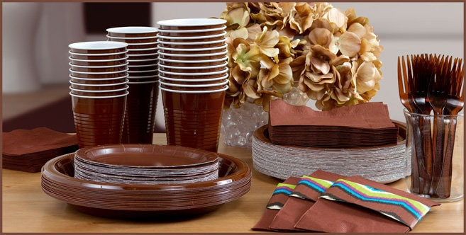 Party City.Com Baby Shower
 Chocolate Brown Tableware Chocolate Brown Party Supplies