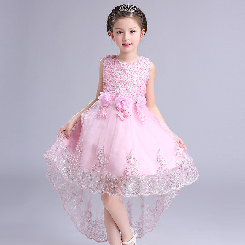 Party Dress For Kids
 2017 Flower Girls Princess Party Dress Kids High Low