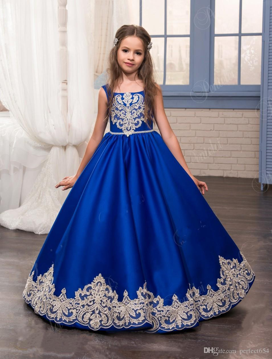 Party Dress For Kids
 Kids Christmas Dresses For Party 2017 Royal Blue Girl