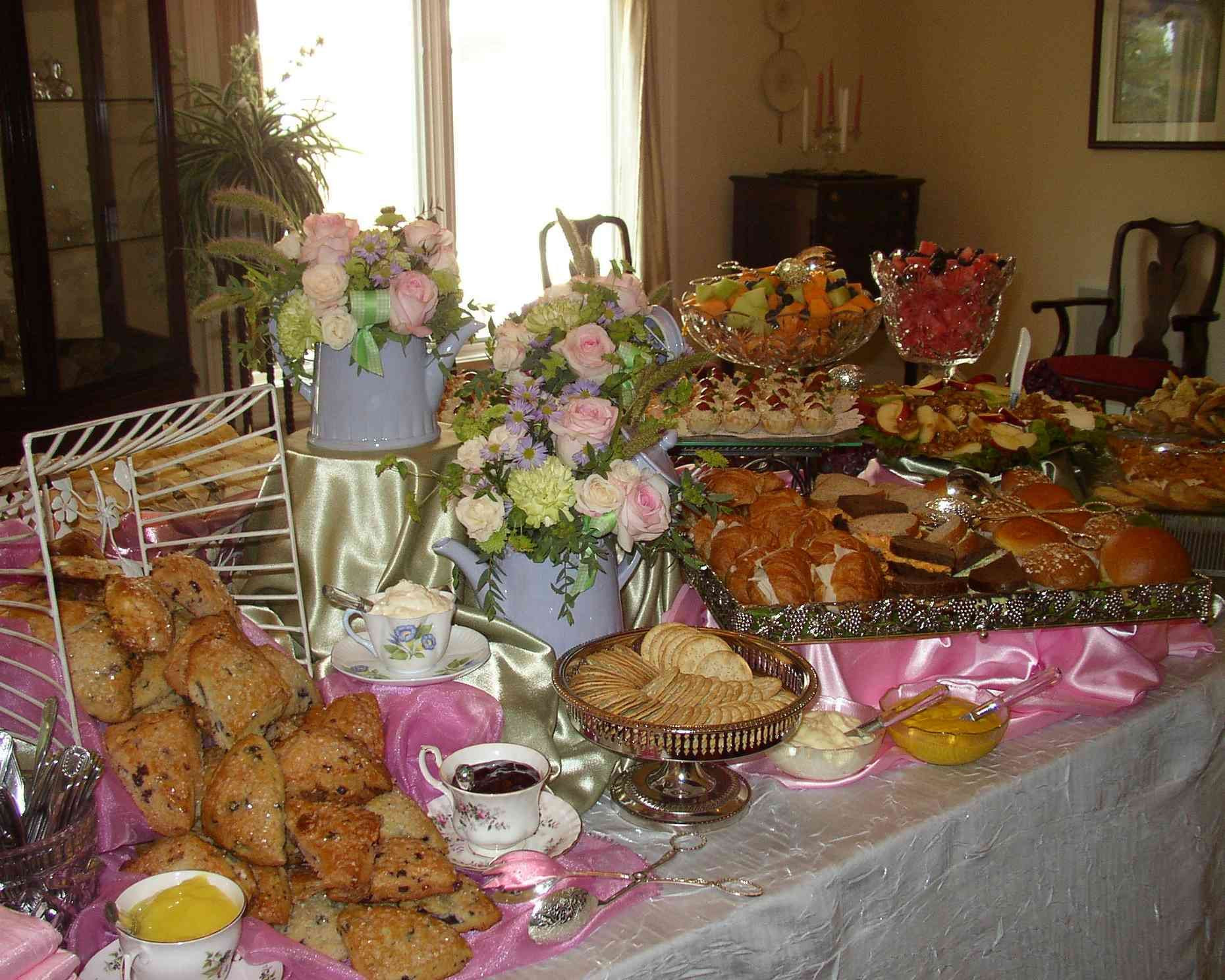 Party Food Table Ideas
 Tea party food table this is YUMMY from teapartygirl