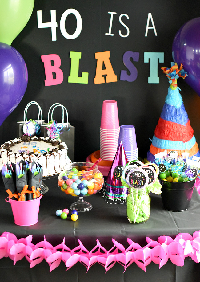 Party Ideas For 40Th Birthday Female
 40th Birthday Party 40 is a Blast – Fun Squared