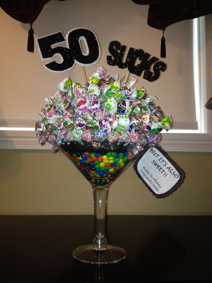 Party Ideas For 50Th Birthdays
 "50 sucks but it s also sweet " So easy to make