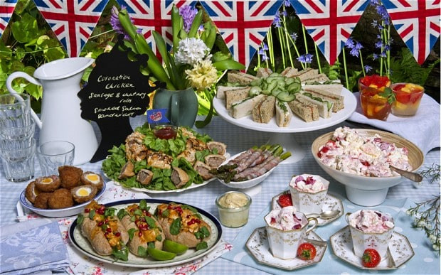 Party Tea Food Ideas
 Queen s Diamond Jubilee classic party snacks Telegraph