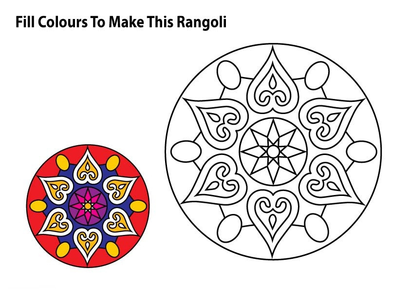 Pattern Coloring Pages For Kids
 rangoli stencils printouts design for rangoli colouring