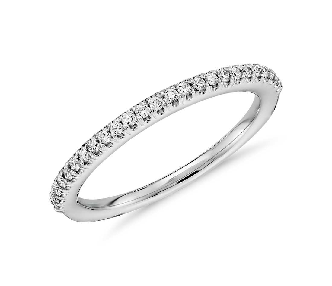 Pave Wedding Band
 Pavé Diamond Wedding Ring in 14k White Gold 1 6 ct tw