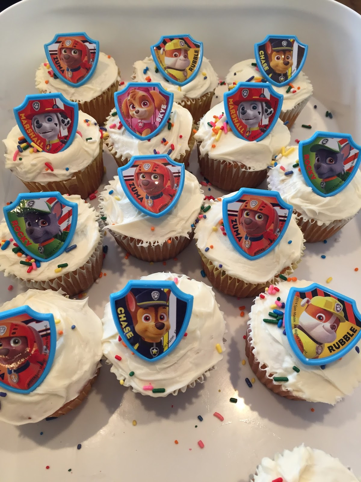 Paw Patrol Cupcakes
 Cupcakes & Running Shoes 2 Sets of Cupcakes 3 Birthday
