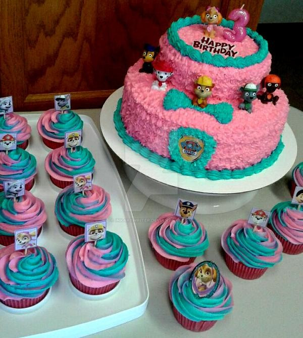 Paw Patrol Cupcakes
 Paw Patrol Birthday Cake Cupcakes by InkArtWriter on