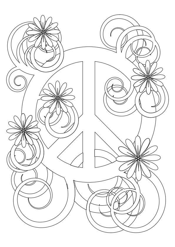 Peace Coloring Pages For Kids
 Simple and Attractive Free Printable Peace Sign Coloring