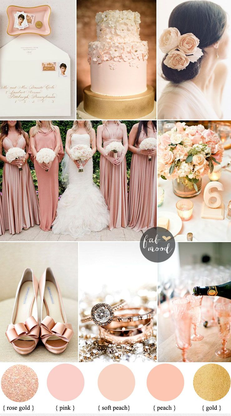 Peach Color Wedding
 Blush rose gold and peach wedding Colours sophisticated