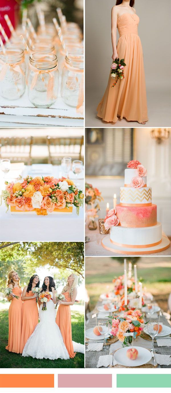 Peach Color Wedding
 25 Hot Wedding Color bination Ideas 2016 2017 and