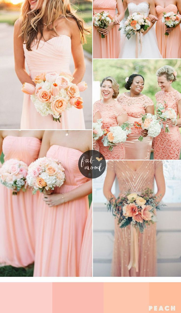 Peach Color Wedding
 Bridesmaids Dresses by colour and theme that could work